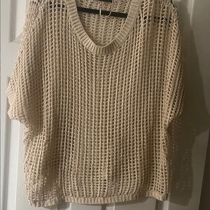 Elegant Cream Knit Women's Sweater
